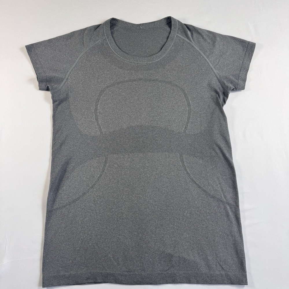 Lululemon Swiftly Tech Top Womens 12 Short Sleeve Shirt Gray Athleisure - Picture 2 of 6